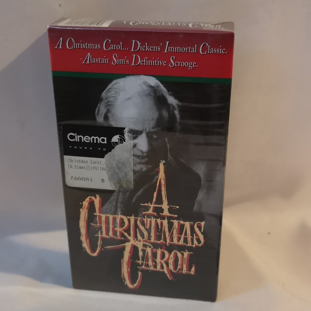 Sealed and Brand New A Christmas Carol VHS Cassette Tape Alastair Sim as Scrooge